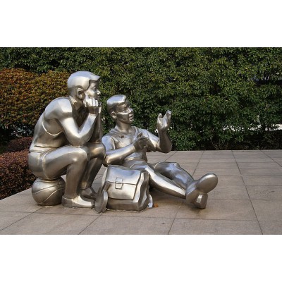 大型不锈钢雕塑加工定制 户外广场公园地产装饰摆件