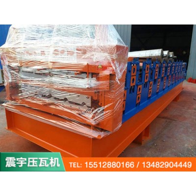 天津彩钢压瓦机订做~震宇瓦机公司加工860/900双层压瓦机
