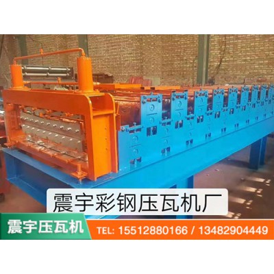 江西750压瓦机生产厂家~沧州震宇压瓦机加工加高双层压瓦机