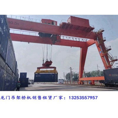 广东珠海龙门吊出租厂家集装箱门式起重机码头作业